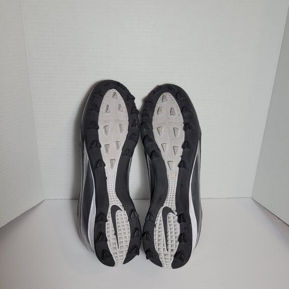 Nike Land Shark 3/4 Black Silver Tornado Football Cleats 511292-009 Mens Size 13 - Picture 9 of 10